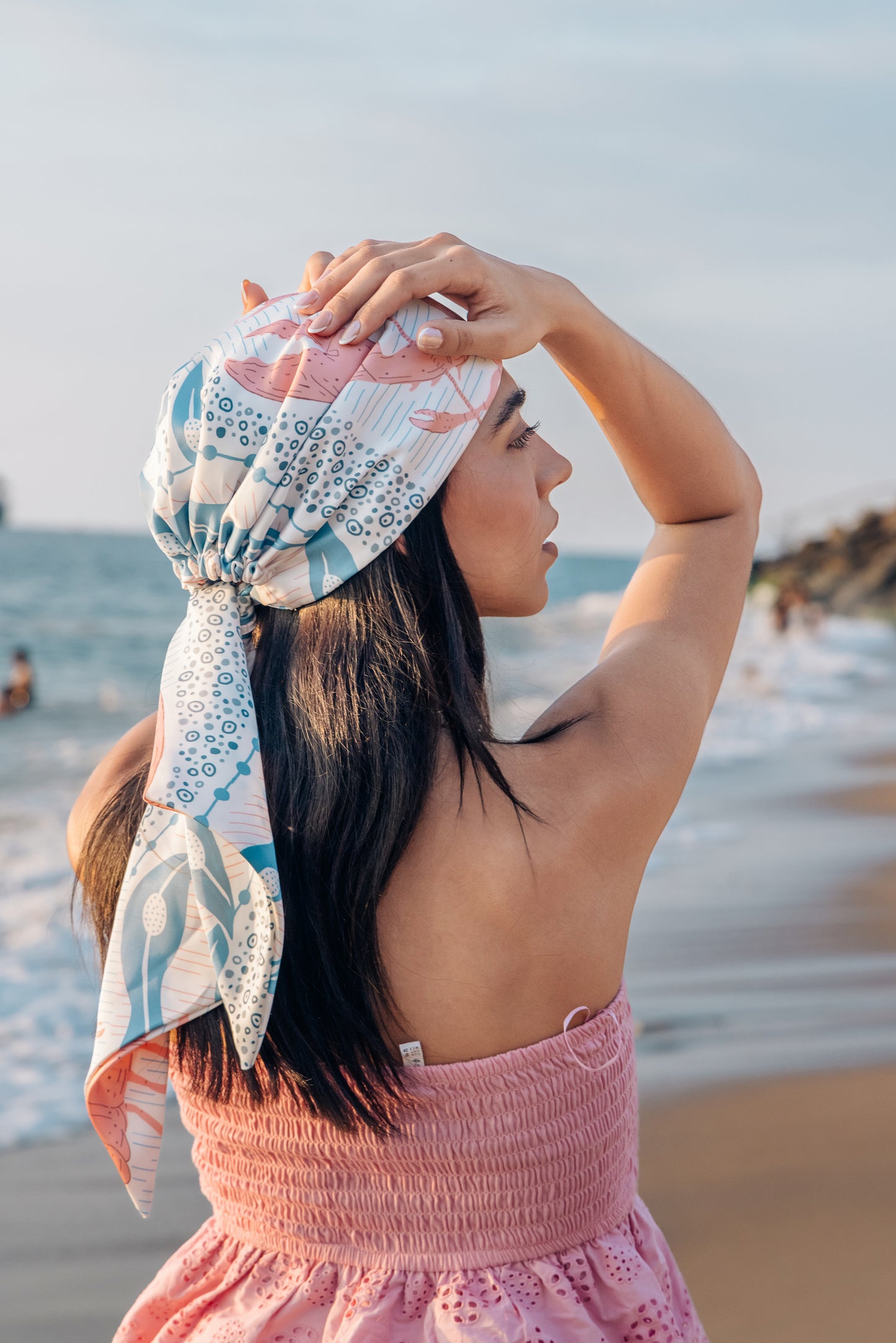 Silk Lobster Headscarf